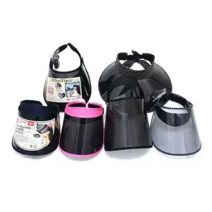 (쓰리몰) 썬캡 투명 라탄 자외선차단 일모자 썬바이져 썬캡 일모자