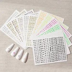 6종 영문 아트 레터스티커 문자 도톰 입체스티 (WFK9D2J)