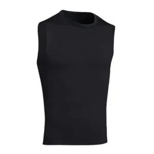 프리미엄 남성 래쉬가드 민소매 수영복 조끼 슬림핏 블랙 실내수영복 나시 S 52.5kg