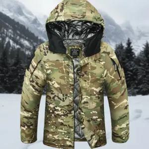 남성패딩자켓 전술방한 그래핀발열 혹한방풍 윈드브레이커 캠핑낚시 야외활동복 2색상