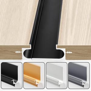 옷장 문짝 바디 스타일   서랍 수납장 긴 오목한 손잡이 L 자형 한 쌍의