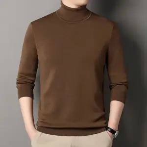 남성 댄디 폴라 니트 추동 솔리드 터틀넥 캐시미어 캐주얼 따뜻한 양털 힛템