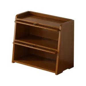주방 원목 미니 서랍형 진열장 카페 그릇 선반 가구 티 컬러 3단 40cm