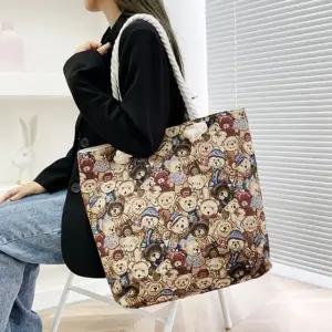 빅사이즈 곰돌이 가방 대용량 보부상 자수 숄더백 (WFKAFOW)