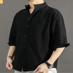 남성 여름 차이나넥 티셔츠 5부 반팔티 데일리 셔츠 WFIKX35