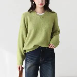 [피핀샵]램스울 브이넥 루즈핏 니트 112755