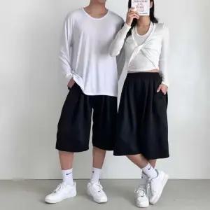 와이드반바지 와이드 루즈핏 남녀공용 4컬러 츄리닝바지 반바지 버뮤다팬츠