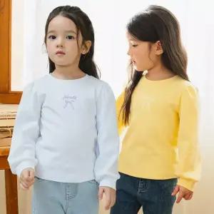 퍼프리본티셔츠