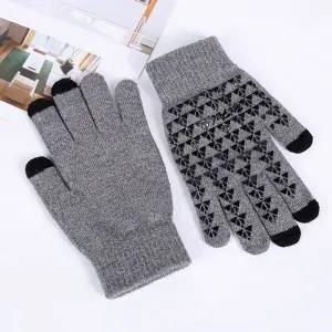 [하프클럽/]겨울용 남성 터치장갑 미끄럼방지 심플 손바닥 보호