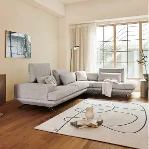 [봄소와] 새론 5인용 코너 언밸런스형 알파인 패브릭 업다운 무빙소파