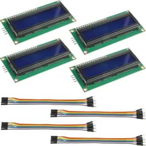 HUAREW 4pcs I2C IIC TWI 1602 직렬 LCD 디스플레이 모듈 16x2 아두이노 라즈베리 파이와 호환됨