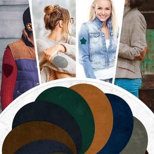 2개입 벨벳 팔꿈치 패치 다림질 타원형 스웨이드 패브릭 아플리케 옷감 무릎 수선 스웨트셔츠 재킷용