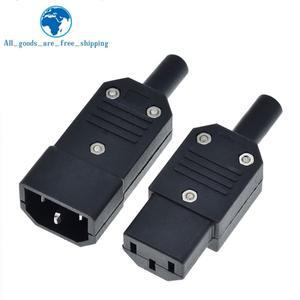 IEC 스트레이트 케이블 플러그 커넥터 C13 250V 검정색 암수 Rewirable 전원 3 핀 AC 소켓