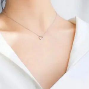 고품질 데일리 악세사리 하프 스퀘어 큐빅 목걸이 여성 패션 (WFKBOQM)