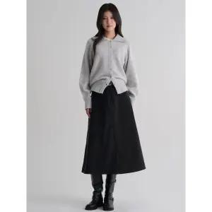 [에잇세컨즈] 코듀로이 벨티드 롱스커트  블랙 (356127WM05)