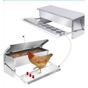 모이 페달식 닭사료통 쥐막이 반자동 배급 원형 양계장 사료 가림막 닭사료 피더기 배식기