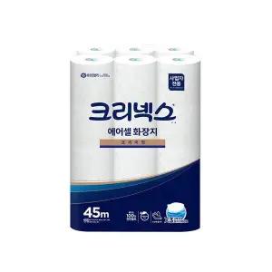 크리넥스 에어셀 물에 잘 녹는 프리미엄 화장지 45m 24롤 45090 피톤치드향