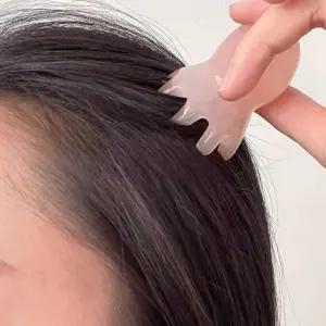 문어모양 두피 괄사 지압 마사지 꼬임 진주 큐빅 심플 올림머리 숱 헤어