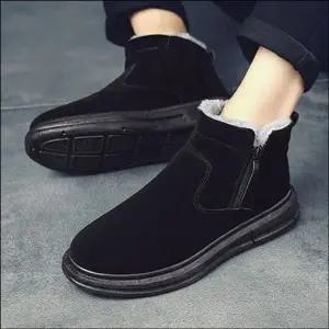 방한 3컬러 겨울 남자 기모부츠 퍼안감 워커 단화 스웨이드