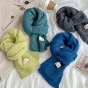 머플러 넥워머 단색 니트 울 목도리 6컬러 겨울
