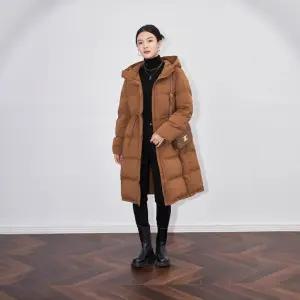 원더우면 여자 패딩다운 점퍼 화이트 오리털 후드 패딩 스트랩 조임 보온 도톰 코트 겨울 OPH4