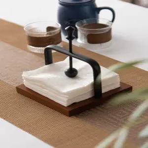 원목 냅킨홀더 냅킨꽂이 황동 냅킨케이스 티슈 식당 메탈