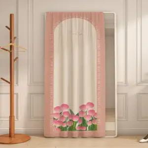 가림천 전신거울가리개 패브릭 옷방 옷장 전신거울 책장