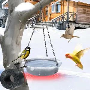 15피트 코드로 야외용 SNUMU 난방 조류 목욕 겨울철 매달기 75W 얼지 않는 내후성 및 녹슬지 야외 정원