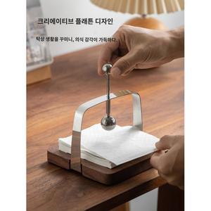 스테인레스 냅킨 홀더 블랙 보관 접이식 스탠드 고급스러움 소형 철재 휴지 식당 스텐