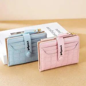 [하프클럽/]패턴 로고 편한 반지갑 가죽