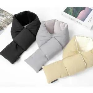 (색상 블랙)경량 따뜻한 남녀 머플러 목도리 패딩 방한 겨울 방한 경량 목도리 추천