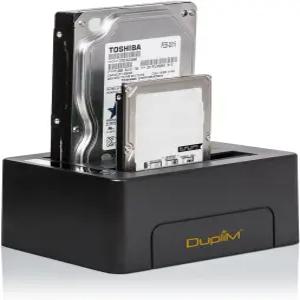 DupliM 1 대 SSD HDD 듀얼 베이 클로너 복사기 복제기 SATA 하드 디스크 드라이브 버너