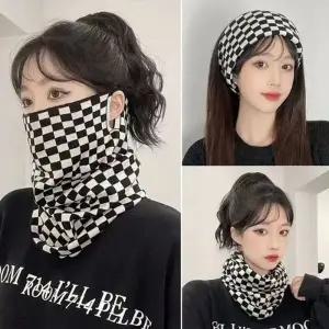 은창3WAY 니트 패턴 워머 마스크 헤어밴드 밴드 목도리 스카프 여성 겨울 털목도리 머플러 목도리 가을