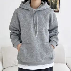 포켓 여성 긴팔 후드티 오버핏 겨울 상의 기모 티셔츠