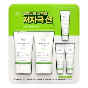 닥터지 그린마일드업 선크림 50ml x2 + 10ml x3 SPF50 데일리 올리브영 무기자차 코스트코
