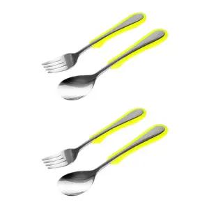 릴팡 유아 스푼포크 세트 가정용 휴대용 레몬 X2개