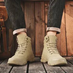어반스웨이드 워커 부츠 남자 겨울 캐주얼 하이탑슈즈남성패션 하이 스트릿룩 밀리터리무드 데일리 신발 아