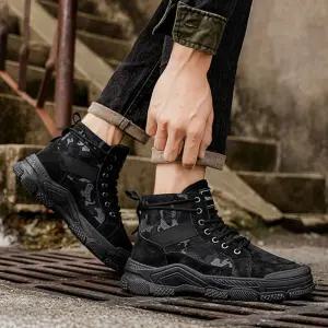 남성 2컬러 어반 트랙 하이탑 워커남자첼시부츠 워크 패션 스웨이드 데저트 캐주얼 데일리