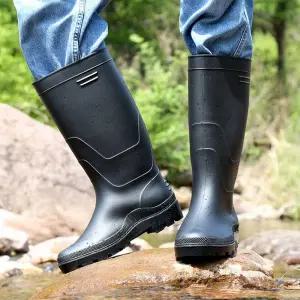 남성 롱 레인부츠 작업 농업 방수 장화 아웃도어 낚시 비오는날 장마 작업화 캠핑 등산 원예 계곡 산업용