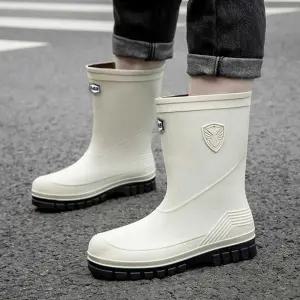 데일리 미들 레인부트 남자 방수 장화 미드컷 장마철 비오는날 작업화 농업 낚시 캠핑 등산 원예 계곡 산업