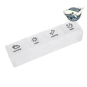 정리 보관함 사각 약통 4칸 스케줄 약상자 약 영양제 보관 케이스 통 하루