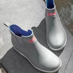 남성 장마 데일리 방수 숏 첼시 레인부츠 장화 신발 여성 브랜드 여자 샌들 남아 어린이 아동 남자
