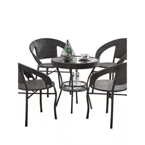 베란다 티 테이블 의자 콤비 등나무 3종 세트 모던 워터프루프 야외 정원 심플 캐주얼 등받이