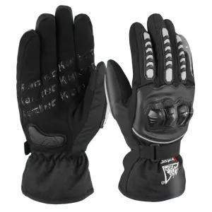 라이딩 로고캡 방한 오토바이장갑 바이크 HX-18 방수 글러브 가죽 터치 터스키치 보온 손등커버 커버 겨울
