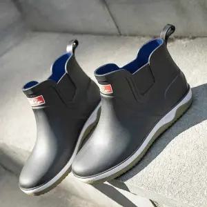 미들컷 레인부츠 남성 패션 방수장화 작업신발비오는날 장마 발목넓은 작업용 가벼운 비장화