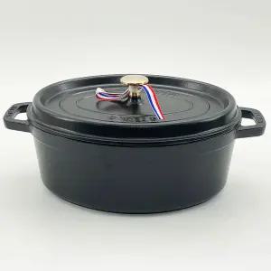 스타우브 B품 오벌 꼬꼬떼 블랙 29cm 인덕션 무쇠 주물냄비