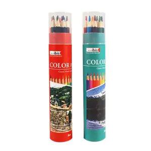 아이비스 3000 12색  세트 원통 케이스 목색 연필