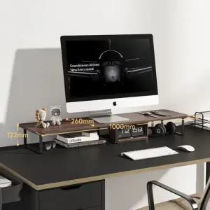 모니터선반 모니터 우드 다이 원목 데스크탑 선반 고급 받침대 스탠드 컴퓨터