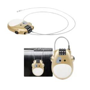 여행용 길이조절 와이어 자물쇠 3중 비밀번호 자전거잠금