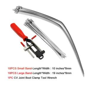 등속조인트 ATV 자동 CV 조인트 밴딩 부트 클램프 하프 밴드 버클 수리 20개